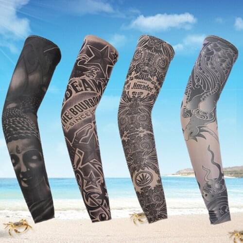 Tattooing Arm Sleeve Sun Protection Breathable Tattoo Cuff Quick-dry Running Cycling Arm Warmers Bicycle Golf Sports Oversleeves