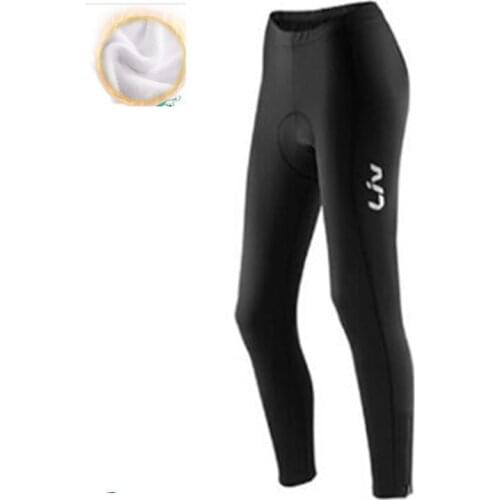 New Womens Winter Cycling Pants 2021 LIV Team Black Thermal Fleece Long Bib Pants Mtb Bicycle Racing Bib Outdoor Sweatpants