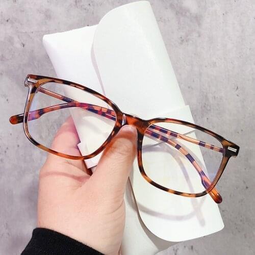 Unisex Retro Ultralight Blue Light Blocking Glasses Fashion PC squar Frame Optical Spectacles Gaming Glasses leopard/black/brown