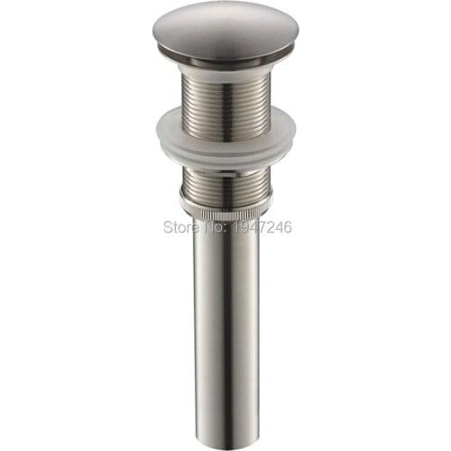 Factory wholesale promotional specials Brushed Nickel Pop-up Drain Without Overflow for Vessel Sinks