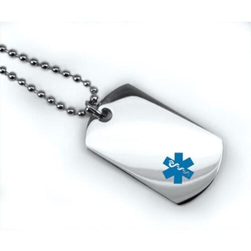 Wholesale Medical Alert ID Dog Tag Necklaces hot sales Stainless steel dog tag custom medical dogtags FH890300