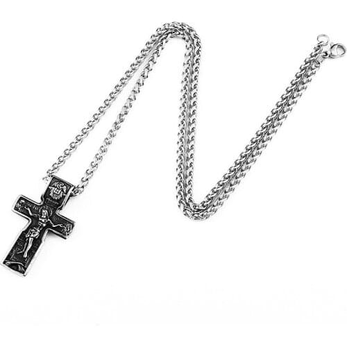 Bible Jesus Cross Stainless Steel Pendant Titanium Steel Pendant