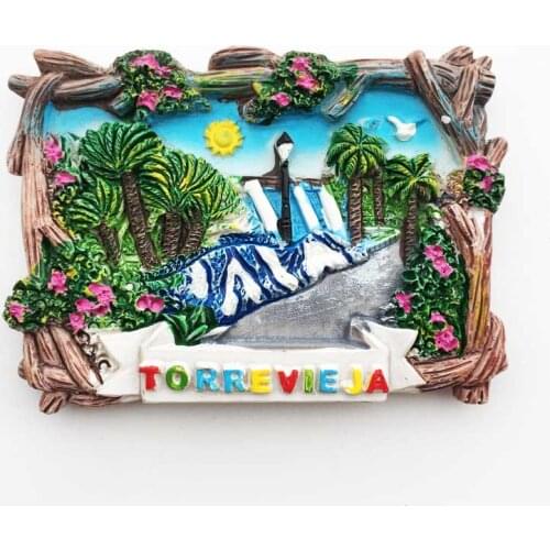 QIQIPP Tourist souvenirs in Torrevieja, Valencia Province, Southern Spain Magnetic refrigerator magnet crafts