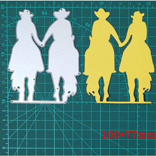 Men and women riding horse Die Mould Stencils Metal Cutting Dies For DIY Scrapbooking Paper/photo Cards Embossing Die template