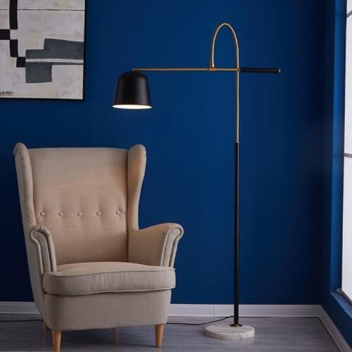 Nordic post-modern floor lamp living room sofa bedroom bedside simple LED creative rocker vertical floor lamp
