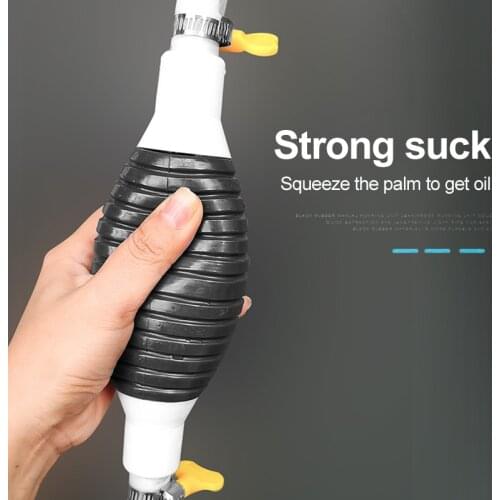 Universal High Flow Manual Fuel Pump Petrol Diesel Oil Water Liquid Tansfer Rubber Tube For Auto Car Boat Marine