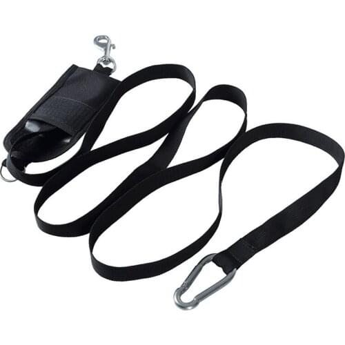 Diving Rope 220 CM Technical Diving Throw Bag Safety Divers Buddy Line Backplate Hanging Strap with Stainless Steel Hook