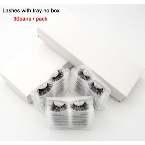 Visofree 30/40 Pairs/lot 3D Mink Lashes With Tray No Box Handmade Full Strip Lashes Mink False Eyelashes Makeup eyelashes cilios
