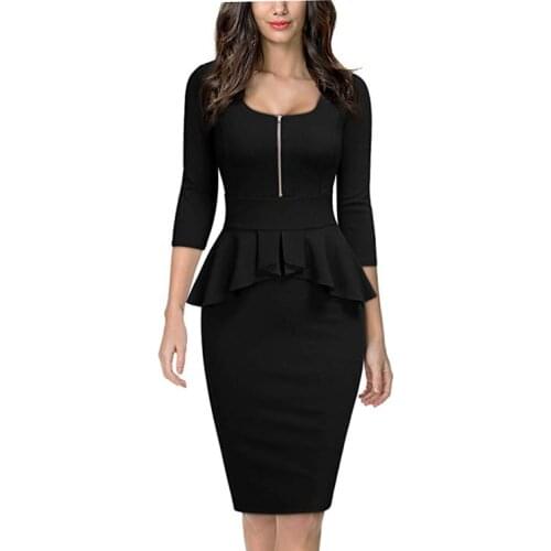 High quality sexy women black suit blazer dress ladys business wear skirt suit