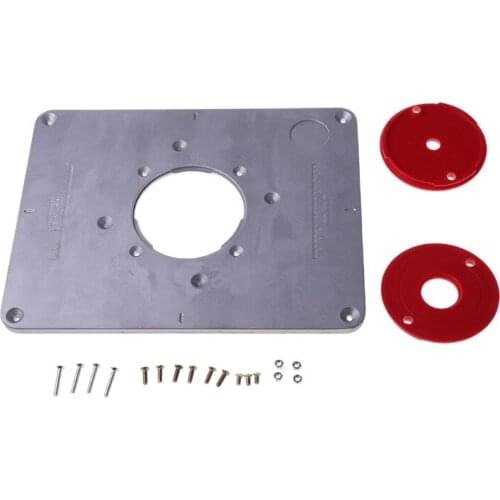 1 Set Aluminum Router Table Insert Plate Trimmer Engraving Machine Woodworking Bench Router Plate Hot sale