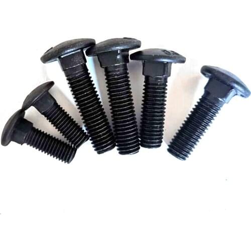 1pcs M14 Blackening 8.8 Level Carriage Screws Half Round Head Square Neck Bolts Shelf Bridge Screw Fasten Bolt 40mm-90mm Long