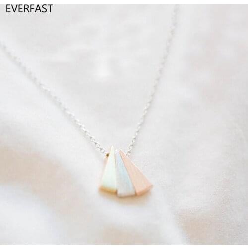 Wholesale10pc/lot 3 Colors Triangles Charm Necklace Necklaces & Pendants Water Drop Statement Jewelry For Women Gift