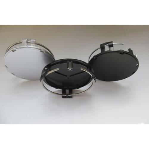 100pcs 75mm black silver gloss black Car Wheel center Hub Caps Cover cap badge Emblem for G M R S Car Styling Car Accessories