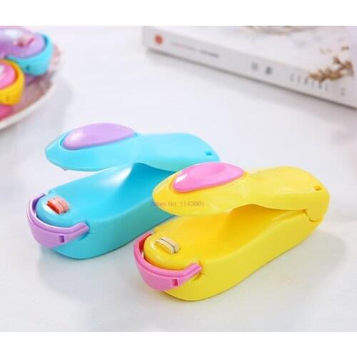 100Pcs/Lot Kitchen Tools Mini Portable Food Clip Heat Sealing Machine Sealer Home Snack Bag Sealer Kitchen Utensils Gadget