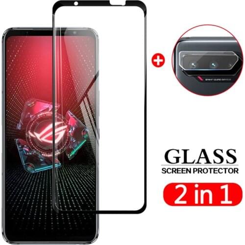2 In 1 Back Camera Lens Film & Screen Protector Protective Tempered Glass For Asus ROG Phone 5 Phone5 ZS673KS 6.78"
