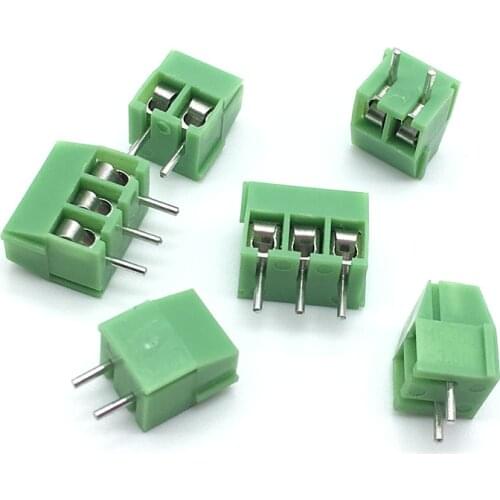 20pcs/lot KF350-3.5-2P KF350-3P Terminal 300V 10A Screw 2Pin 3Pin 3.5mm Straight Pin PCB Screw Terminal Block Connector 24-18AWG