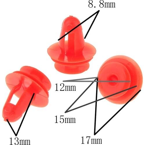 20x Nylon for Toyota Door Trim and Garnish Panel Retainer Clip Fasteners Red