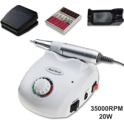 35000RPM Pro Electric Nail Drill Manicure Milling Cutter For Pedicure Drill Files Tools Gel Remover Strong Nail Drill Kit