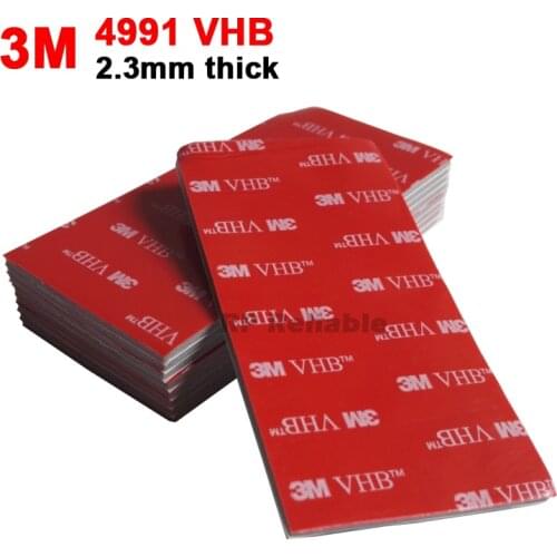 50pcs 3M VHB 4991 Double Sided Adhesive Acrylic Foam Tape Mounting Tape Gray 100mmx50mmx2.3mm