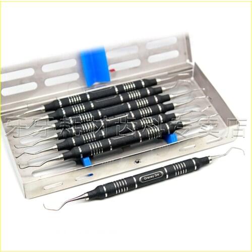 7pcs Dental tools appliance Dental implant scraper Subgingival calculus to remove periodontal Oral