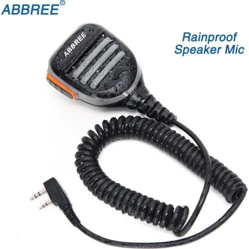 ABBREE AR-780 PTT Remote Waterproof Shoulder Speaker Mic Handheld Microphone for Kenwood TYT Baofeng UV5R UVS9 Walkie Talkie