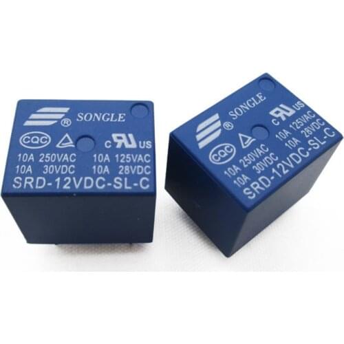 Free Shipping 1pcs /lot SRD-12VDC-SL-C PCB Type 12V DC SONGLE Power Relay