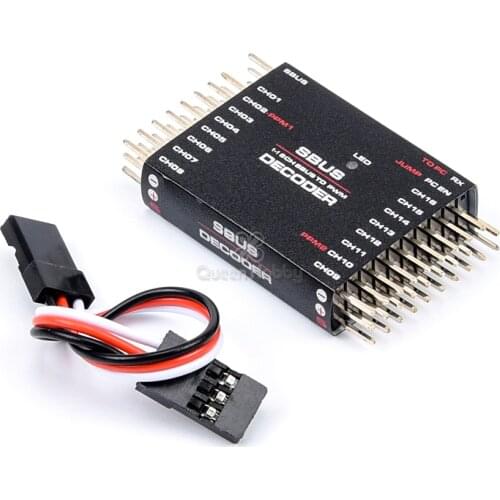 Queen Hobby SBUS to PWM PPM Decoder 16CH for Frsky X8R RXSR Receiver RC Radio Supporting PC Settings
