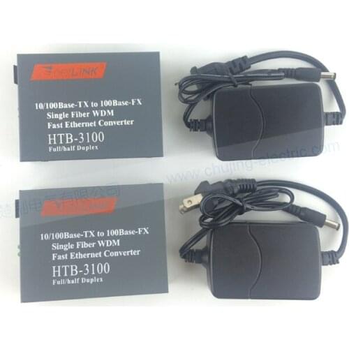 Htb-3100ab fiber transceiver the media converter single core Single fiber converter fast 25km SC 10/100M singlemode singlefiber