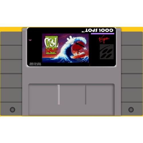 Cool Spot 46 Pin 16 Bit Grey Game Card For USA NTSC Game Player