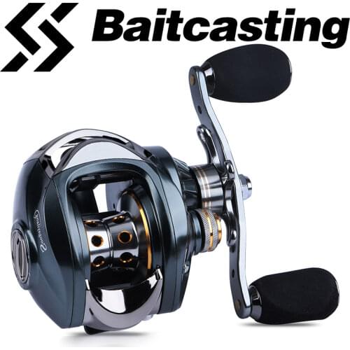 Sougayilang Baitcasting Reels 11+1BB Carp Fishing Gear Wheel Left/Right Hand Bass Bait Casting Fishing Reels Saltwater Reel Coil