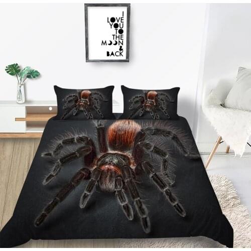Spider Bedding Set For Insect Lovers Cool Lifelike 3D Duvet Cover King Queen Twin Full Single Double Unique Design Bed Set