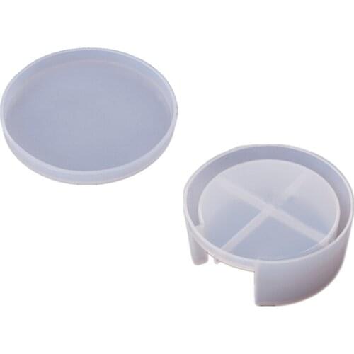 Round Coaster Silicone Mold DIY Epoxy Resin Coaster Storage Box Resin Mold Handmade Crystal Coasters Casting Molds 9cm