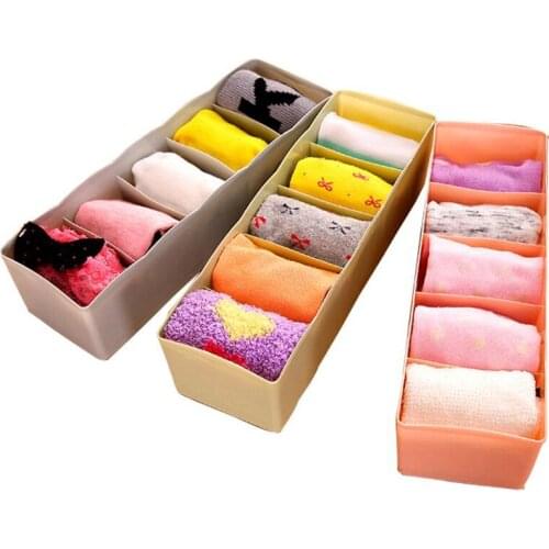 Multifunctional Underwear Storage Box For Ties Socks Shorts Bra Underwear Organizer Divider Drawer Lidded Closet Organizer
