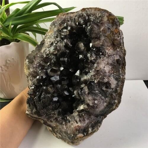 Big Size Natural Balck Quartz Crystal Cluster Specimen Healing