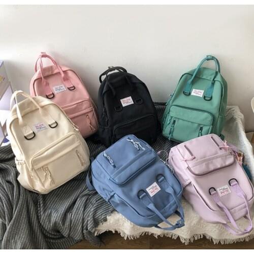 New Kawaii Student Bookbag Colorful Backpack Women Waterproof Rucksack for Teen Girls School Bag Mochilas
