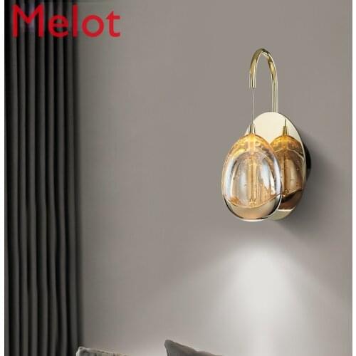Luxury Lighting Golden Wall Lamp Bedroom Bedside Modern Minimalist Living Room Background Wall Aisle Light Luxury Lamps