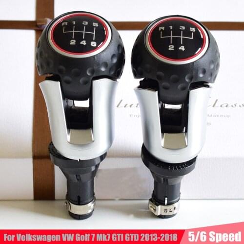 Gear Shift Knob Car 5/6 Speed Manual Stick Lever Shifter HandBall Fit For Volkswagen VW Golf 7 Mk7 GTI GTD 2013-2018 Car Styling