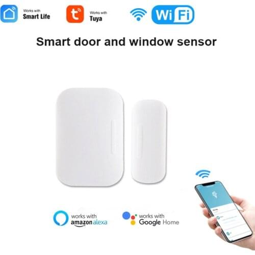 Smart Zigbee WiFi Door Sensor Door Open Closed Detectors Voice Control By Alexa Google Home Tuya Smart Life APP Remote Control