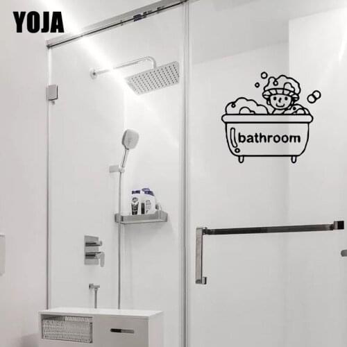 YOJA 25x27CM Fashion Bathroom Shower Glass Decal Home Wall Sticker Accessories G2-0358