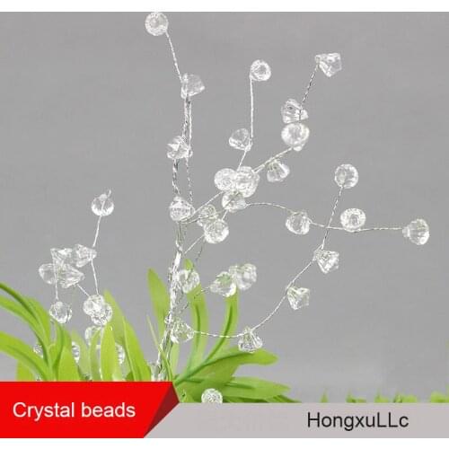 1.3M Acrylic Transparent Crystal Beaded Ceiling Hanging Ornament For Wedding Backdrop Road Leads Decoration Window Arrangement