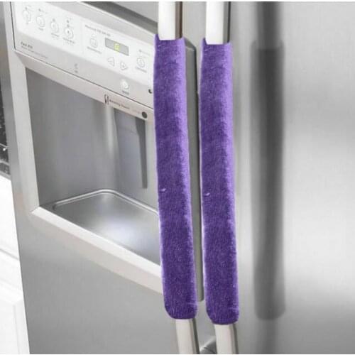 1Pair Oven Refrigerator Door Pleuche Handle Cover Appliance Decor Handles Antiskid Protector for Fridge Oven Kitchen Appliance