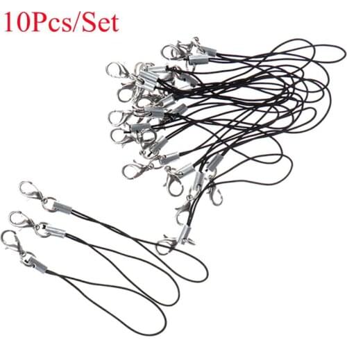 10Pcs/Lot Lanyard Lariat Cords Lobster Clasp Rope Keychains Hooks Mobile phone Strap Charms Keyring Bag Accessories Key Ring