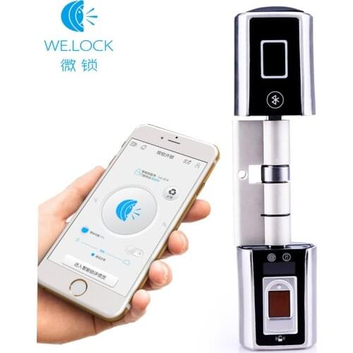 2021 New Arrival Micro Type Intelligent Lock Fingerprint Smart Anti-theft Door Interior Door Remote Bluetooth