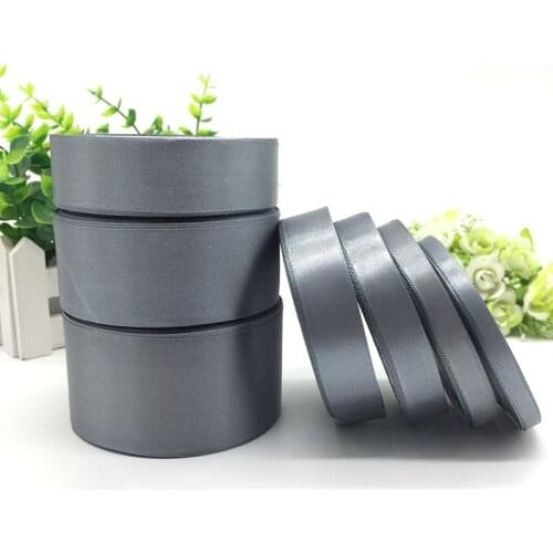 25 Yards 6 10 15 20 25 38 50mm Grey Silk Satin Ribbon For Wedding Party Decoration Invitation Card Gift Wrapping Christmas