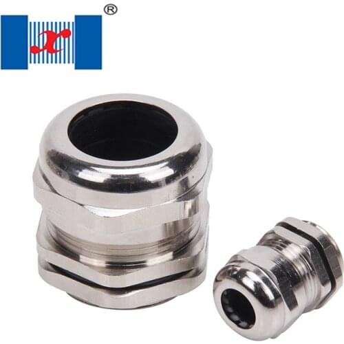 4 Pcs/Bag M36*1.5 Metric Thread Through Type 18-25mm Waterproof Metal Cable Wire Connector