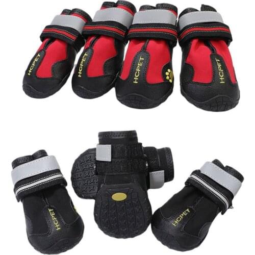 4pcs Reflective Shoes For Large Dogs Boots Waterproof Socks Non-Slip Medium Dog Covers For Labrador Alaska Golden Retriever
