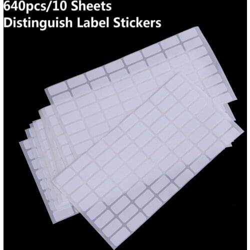 640pcs/lot 10*20mm Blank White Sticker Labels Small Paper Adhesive Label Stickers Writable Note Sticker Tag Crafts