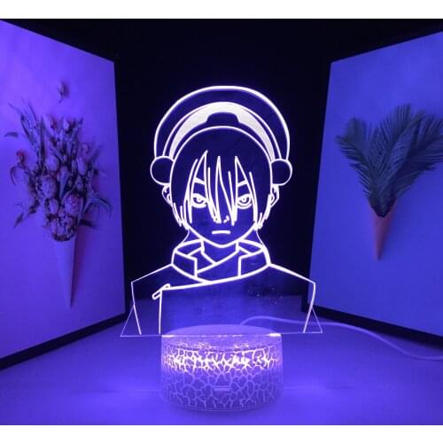 Avatar The Last Airbender 3D Lamp Toph Beifong for Home Decor Birthday Gift LED Night Light Anime Table Light Toph Beifong