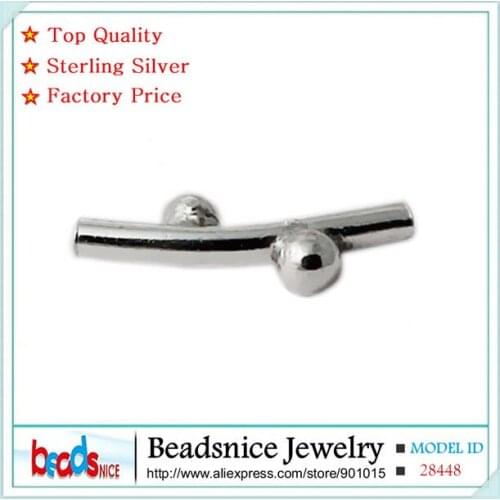 Beadsnice ID28448 hot sale unique silver 925 tube beads wholesale beautiful design silver tube spacer beads jewelry accessories
