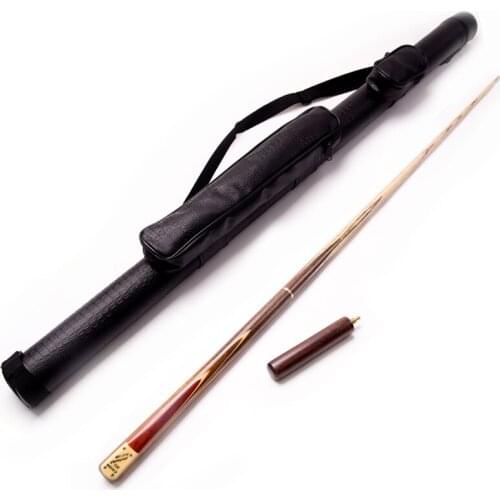 Free shipping 3/4 joint Snooker Cue Stick in 9.5mm Tip with four sides inlay+ snooker cue case set High quality